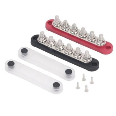 Imagem de KIMISS Bloco Terminal de Distribuição de Energia 2PCS M8 - Terminal de Bateria de Barramento 150A para Aplicações 300VAC 48VDC, Construção Em Aço Inoxidável e Cobre, Ideal para Aplicações Marítimas