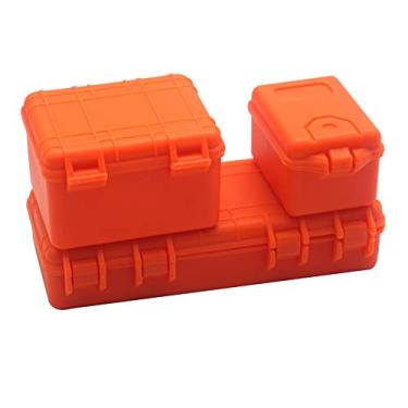 Imagem de ShareGoo Estojo de bagagem de simulação de carro RC decoração equipamentos de segurança estojos de armazenamento para traxxas TRX-4 Axial Crawler SCX10 90046 CC01 D90 RedCat HSP 90046 1/10 Rock Crawler Car Truck (laranja)