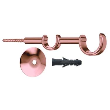 Imagem de SUPORTE LEAO DUPLO C/PARAFUSO C/ROSETA-GOLD ROSE