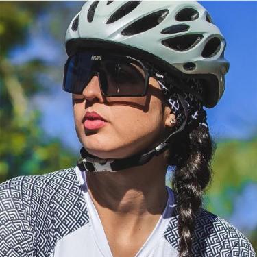 Imagem de Óculos de Sol Esportivo HUPI Andez Ciclismo com Proteção UV Preto Lent