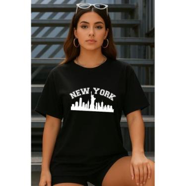 Imagem de Camiseta Blusinha Tshirt Feminina Nyc New York Premium - streetwear ny