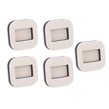 Imagem de Akozon 5 Copos de Rodízio de Feltro Dos Pces-almofadas de Rolo Côncavas Retangulares para Rodas de Cadeira de Escritório, Protegem Pisos de Madeira de Arranhões, Cabem na Maioria Dos Rodízios de