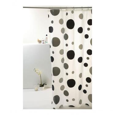 Imagem de Coina Box Peva Bolas Pretas 180x160cm - Uzoo Cortina Box Peva 1.80x1.60m Bolas Pretas 816010