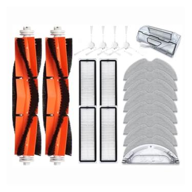 Imagem de Compatible With Xiaomi Mijia 1C 1T STYTJ01ZHM Mi Robot Vacuum Mop Dreame F9 Hepa Filter Main Side Brush Mop Cloth Cleaner Accessories(Burgundy)