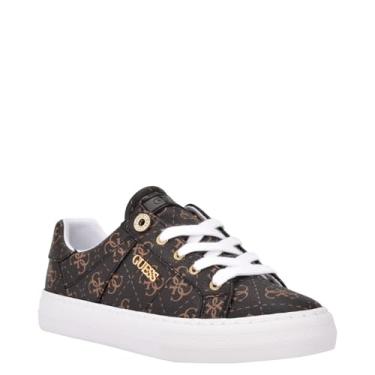 Imagem de GUESS Tênis feminino Loven3, Tecido marrom, 9.5