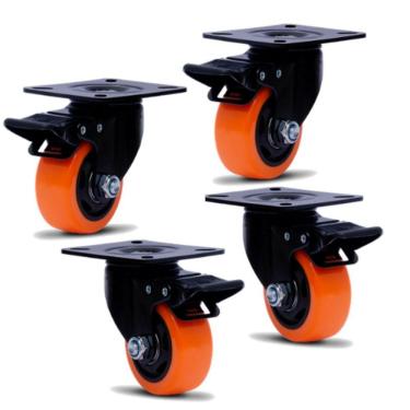 Imagem de 4 Rodizio Para Móveis 2 Pol C Freio Glpbf.210.bpa