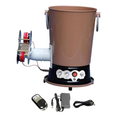 Imagem de Generic Robô para tênis de mesa com alimentador de bolas de grande capacidade, portátil, para jogo automático, máquina de pingue-pongue, lançador automático, Marrom