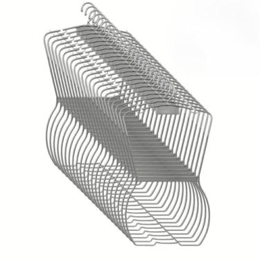 Imagem de Kit 10 Cabide Silhueta Adulto - Reforçado (Prata)