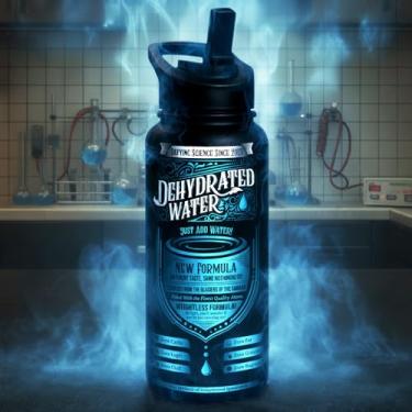 Imagem de Avant Grub Garrafa de água desidratada - comporta 940 ml de pavor líquido ou existencial. Recipiente certificado de nada. Um presente de mordaça para minimalistas! Perfeito para o Papai Noel secreto