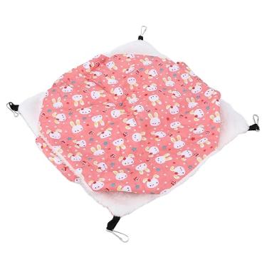 Imagem de Dpofirs Rede Quente de Três Camadas, Saco de Dormir Pendurado de Esquilo para Animais de Estimação Pequenos, Tecido de Algodão + Pelúcia para Ratos e Hamsters (Rosa)