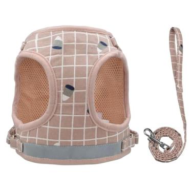 Imagem de Peitoral para cães, disponível em P, M, G, GG e PP em designs em forma de X e xadrez, equipado com uma corda de tração para uso ao ar livre