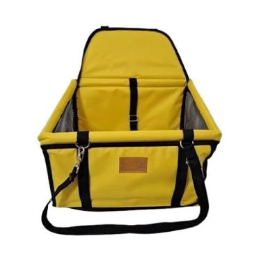 Imagem de Cadeirinha Cadeira Assento Pet de Carro para Cães Cachorro, gatos- Transporte (AMARELO)