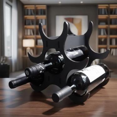 Imagem de Adega para Vinhos 6 Garrafas de Mesa. Organização e Decoração.