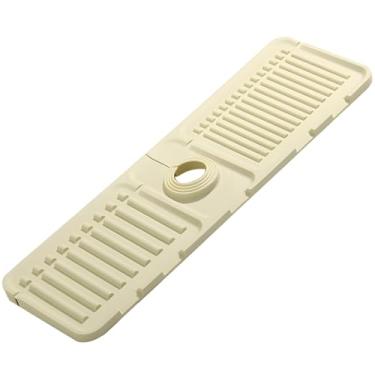 Imagem de Balcão de água de almofada de silicone, drenagem de inclinação com tapete de pia, protetor de respingos de cozinha com borda elevada, design inclinado com tapete de secagem de louça, organizador de