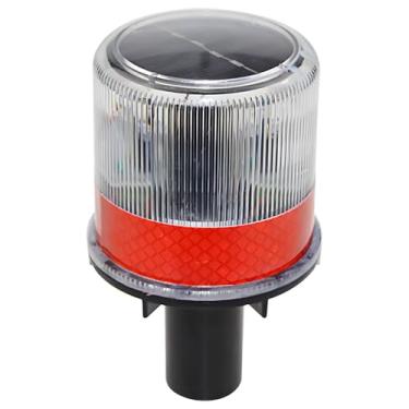 Imagem de Luz LED para cones de trânsito, farol de segurança alimentado por energia solar, luz intermitente de alta intensidade, à prova d'água, 8 × 5,9 cm, uso externo