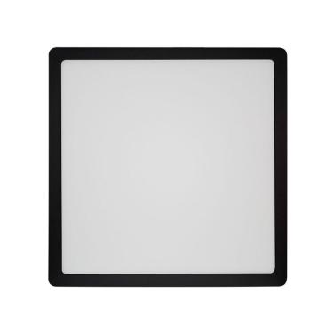 Imagem de Painel De Led Blumenau Quadrado De Sobrepor 24w Bivolt Preto 6500k Luz Branca
