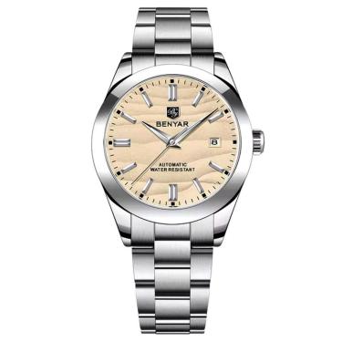 Imagem de Relógio Automático Masculino Desert Dial Design Em Aço Inoxidável Impermeavel Amarelo