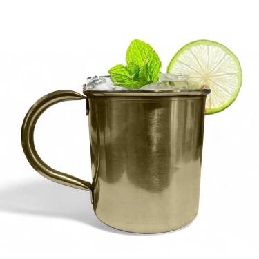 Imagem de Caneca Moscow Mule Lisa Drink Top Aço Inox Premium 420Ml Dou