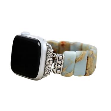 Imagem de Cape Diablo Pulseira feminina para relógio inteligente – Pulseira de pedra preciosa feita à mão