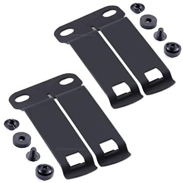 Imagem de [Pacote com 2] Clipes de cinto de engrenagem monobloco - (com ferragens) - (cintos de 3,8 cm) - Dentro da cintura/encaixe de clipe de cinto de montagem do coldre IWB
