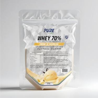 Imagem de Whey Protein Concentrado 70% 900g Pure Athletic Sabor:Creme de baunilha