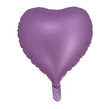 Imagem de BALAO CROMADO CORACAO C/CANUDO LILAS 18"