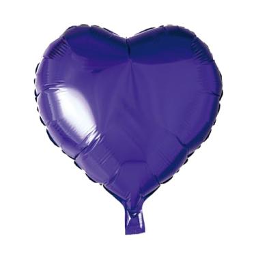 Imagem de BALAO METALIZADO CORACAO C/CANUDO ROXO 18 "