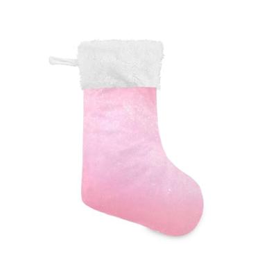 Imagem de GakkiGii Pacote com 2 meias de Natal com glitter, decoração de Natal grande para parede de lareira de árvore, 45 x 31 cm