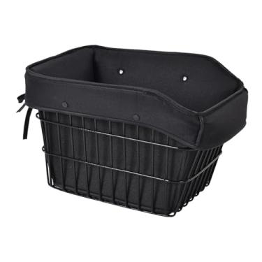 Imagem de menolana Cesta de bicicleta, organizador de artigos diversos, estável, triciclo de arame de metal fácil de instalar com bolsa de forro, cesta de carga para, Style B