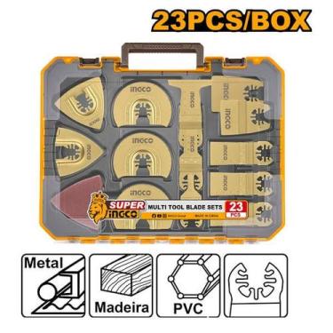 Imagem de Jogo Lâminas Multiferramenta Oscilante 23 Peças INGCO