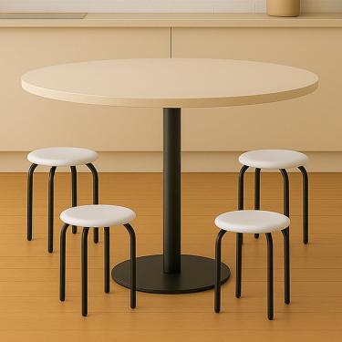 Imagem de Banqueta Cozinha Baixa Empilhável Industrial Kit 4 Jully D03 - D'rossi Branco