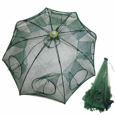 Imagem de Armadilha Peixe Covo 8 Furos Rede Pesca Isca Camarao Robalo Tainha Lag