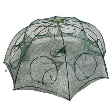 Imagem de Armadilha Peixe Covo 8 Furos Rede Pesca Isca Pescaria Siri Camarao Lam