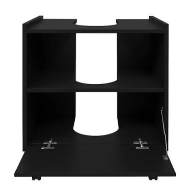 Imagem de Gabinete de Banheiro para Pia de Coluna(Preto)