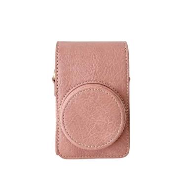 Imagem de Capa Protetora para Câmera Digital Bolsa de Armazenamento em Couro PU com Cinto Ombro Removível Compatível GR2 GR3 GR3X G7X2 G7X3 RX100 ZV1 LX10 SX740 ZR1000 CCD Camera