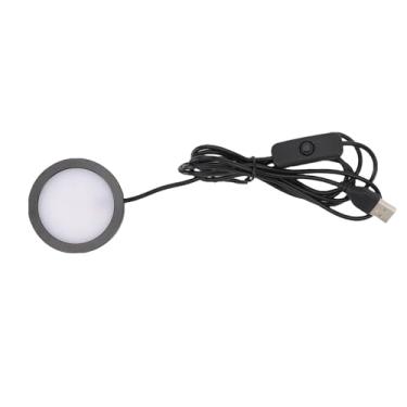 Imagem de Hyuduo Luz Redonda LED Ultrafina, Refletor USB de Liga de Alumínio Com Controle de Botão Simples, Mini Luz Portátil de 5V para Armário de Cozinha de Quarto de Teto