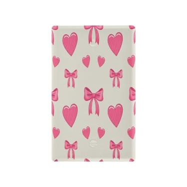 Imagem de Wassud Placa decorativa para interruptores de luz arcos e corações, placa de parede para tomadas elétricas em branco 11 x 7 cm