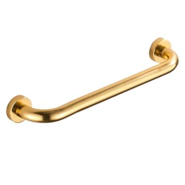 Imagem de uhyOHF Barras de apoio para banheiro, 27,9 cm/38,1 cm/48,3 cm, espaço antiderrapante, alumínio, barra de equilíbrio de segurança para idosos, suporte de trilho de mão (ouro - 30 cm
