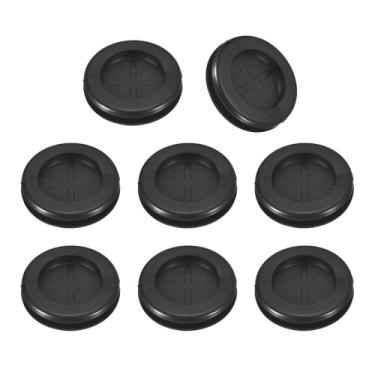 Imagem de 12 peças de ilhós de borracha furo de broca de 1" (25 mm), 3/4" (20 mm) ID dupla face plugues anel junta para proteção de fio de cabo de firewall, preto