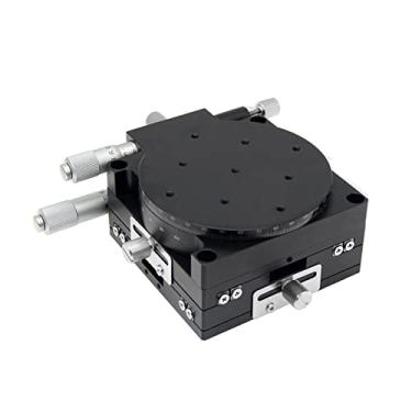 Imagem de Mesa deslizante ótica giratória de 360 ​​graus do eixo XYR Plataforma de ajuste do ângulo do micrômetro Plataforma de deslocamento horizontal do eixo XY(LSP125-LM)