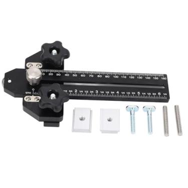 Imagem de FTVOGUE Gabarito de Rasgo Fino, Medidor Deslizante de Rolo de Pressão para Carpintaria de Liga de Alumínio Com Trilha Em T e Comprimento Ajustável para Corte de Precisão Em Serras de