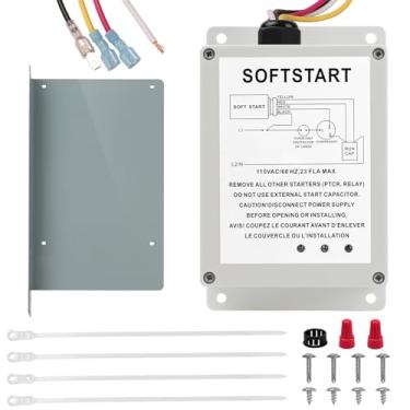 Imagem de Glvvexa Kit de partida suave para ar condicionado RV 1497-3601 RV AC compatível com Coleman Mach série 450XX/470XX/480XX corta a corrente de partida em 65% protetor de compressor à prova d'água
