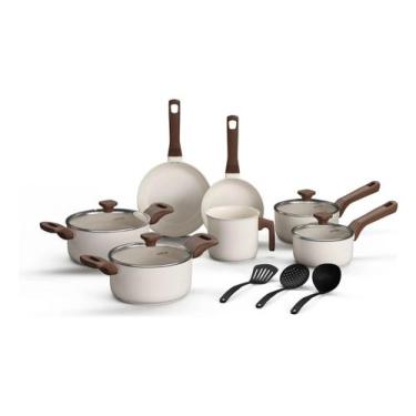 Imagem de Jogo De Panelas Antiaderente Indução 10 Peças Fundo Triplo Pratic Cook