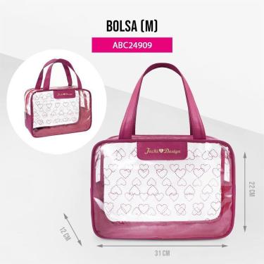 Imagem de Kit De Bolsa Transparente E Frascos De Viagem De 7 Peças Vinho