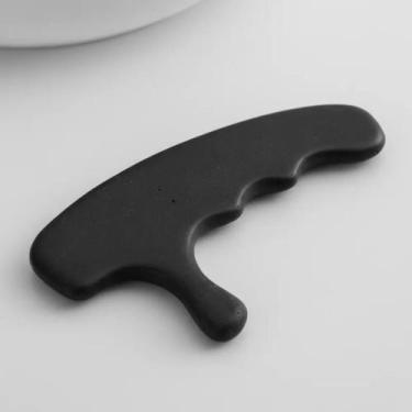 Imagem de Gua Sha Massagem Pedra Obsidiana Preta Pés - Gold - GoldLife - GL