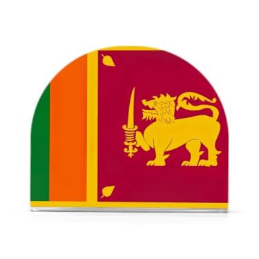 Imagem de Porta-guardanapos com bandeira do Sri Lanka, porta-guardanapos de plástico para mesas, suporte de guardanapo vertical para jantar cozinha restaurante decoração de casa acessórios de bar
