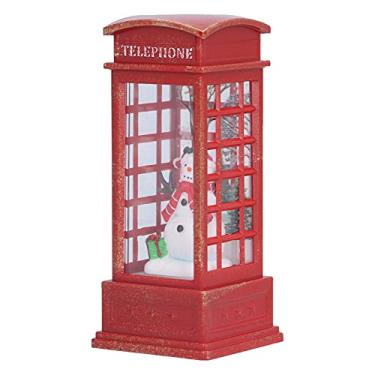 Imagem de TOPINCN Lanterna de Globo de Neve de Natal, Mesa Iluminada Decorativa Luz Noturna Cena de Natal Decoração de Casa de Férias, Lâmpada de Quente Portátil Enfeite de Pingente de Mesa (Boneco de neve)