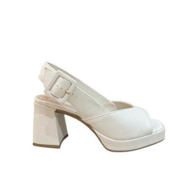 Imagem de Sandália Bottero Feminina Couro Salto Grosso Conforto 356309-Feminino