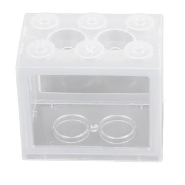 Imagem de Alomejor Aquários de Peixes Beta, Mini Tigela de Peixes Betta, Tigela Pequena Empilhável para Decoração de Mesa, Kit de Aquário Minúsculo (Transparente comum)