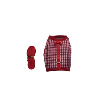 Imagem de Peitoral de coelho com bainha de renda respirável com lindo design de colete fecho de gancho e laço para porquinhos-da-índia, furões, animais de estimação pequenos, caminhadas ao ar livre, P